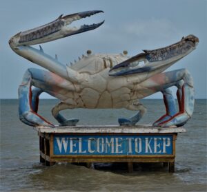 Welcome to Kep crab statue